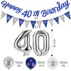 Afirbeone 40th Birthday Decoration for Men Women Navy Blue and