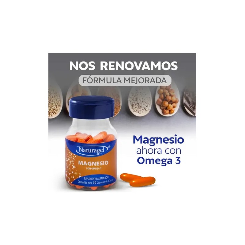 Naturagel Óxido Magnesio Omega Caps Sabor