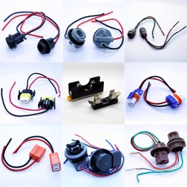 LED-Mafia Bulb Socket T5 T10 HB3 HB4 H7 H8 H11 7440 7443 Socket Plug Cable 2X H8 / H11