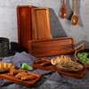 10 Pack Solid Wood Serving Trays Acacia Wooden Server Platter