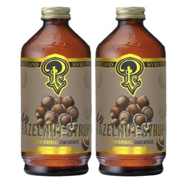 Portland Syrups Hazelnut Syrup – Flavoring for Coffee, Lattes, Cold Brew, Macchiatos, Cocktails, Desserts – Ideal for Drinks & Adding a Hazelnut Touch to Any Beverage – 12 oz, 24 servings (Pack of 2)
