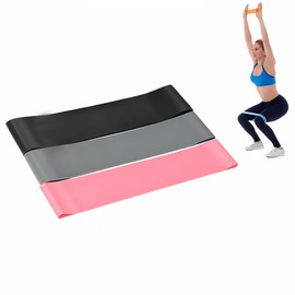 Resistance Bands Set 3 Sets of Exercise Bands with Different Resistance Levels for Workout Yoga Weightlifting Physical Therapy Rehab Bench Press Dead Lift HIPS & Glutes Booty Bands for Women Men