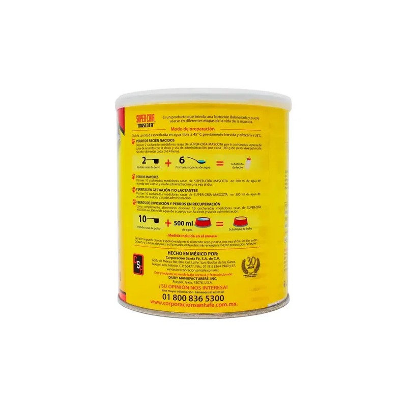 Sustituto de Leche Vitaminado para Perros 450g Super-Cria