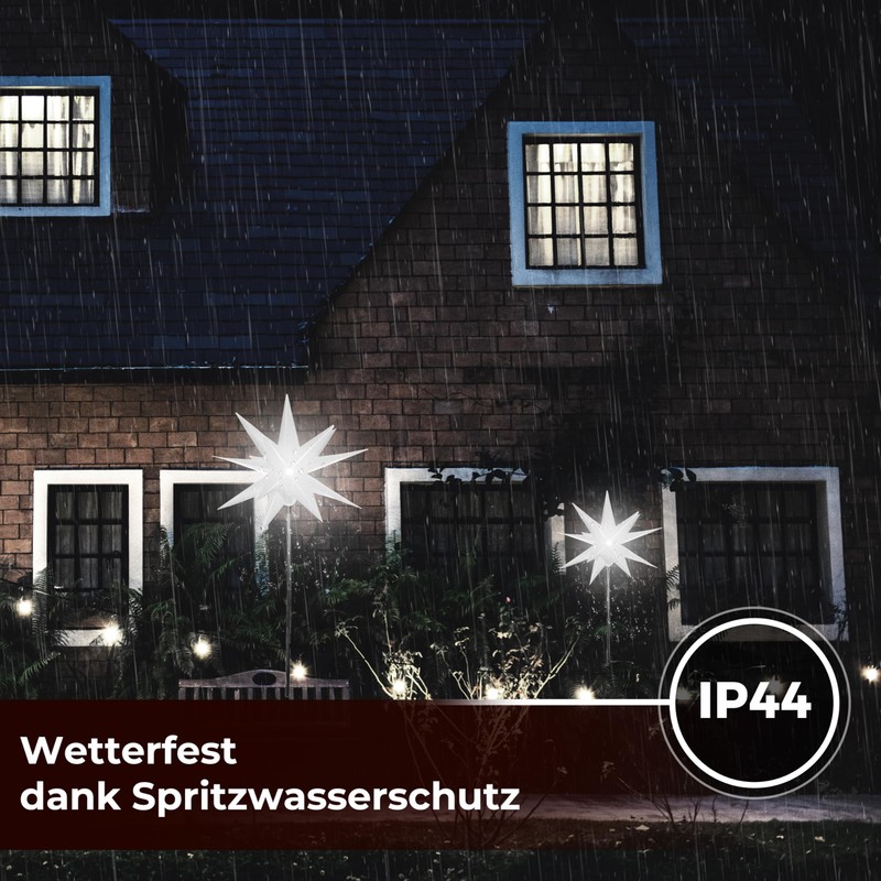 OVILUM 3D Star 57cm (White) with Ground Spike