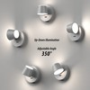 URSOLA Wall Light LED Wall Sconce with On/Off Switch USB