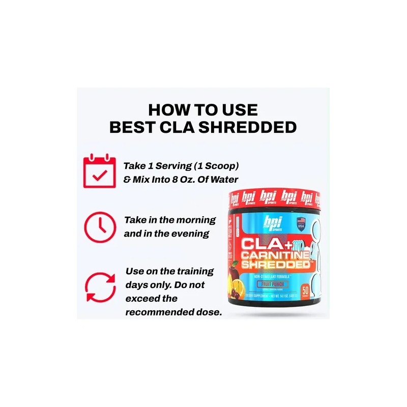 Bpi Sports Cla + Carnitina Suplemento Quema Grasa 14.1 Oz