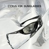 Cyxus Y2k Wrap Around Sunglasses for Men Women Retro 90s