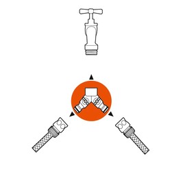 Gardena 36938 Garden Hose Y-Valve With Flow Control Valves, Connect 2 Hoses to 1 Tap, Made in Germany
