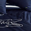 Lacoste Big Croc 3-Pc. 100% Percale Cotton Comforter Set, Navy,