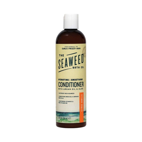 The Seaweed Bath Co. Smoothing Conditioner, Citrus Vanilla, Natural Organic Bladderwrack Seaweed, Vegan and Paraben Free, 12oz