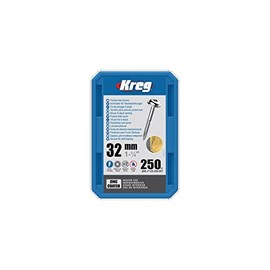 Kreg - Pack of 250 Galvanised Screws - 7 x 32 mm - Fine Thread - Maxi-Loc Square