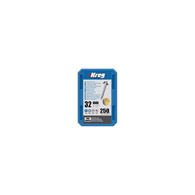 Kreg - Pack of 250 Galvanised Screws - 7 x
