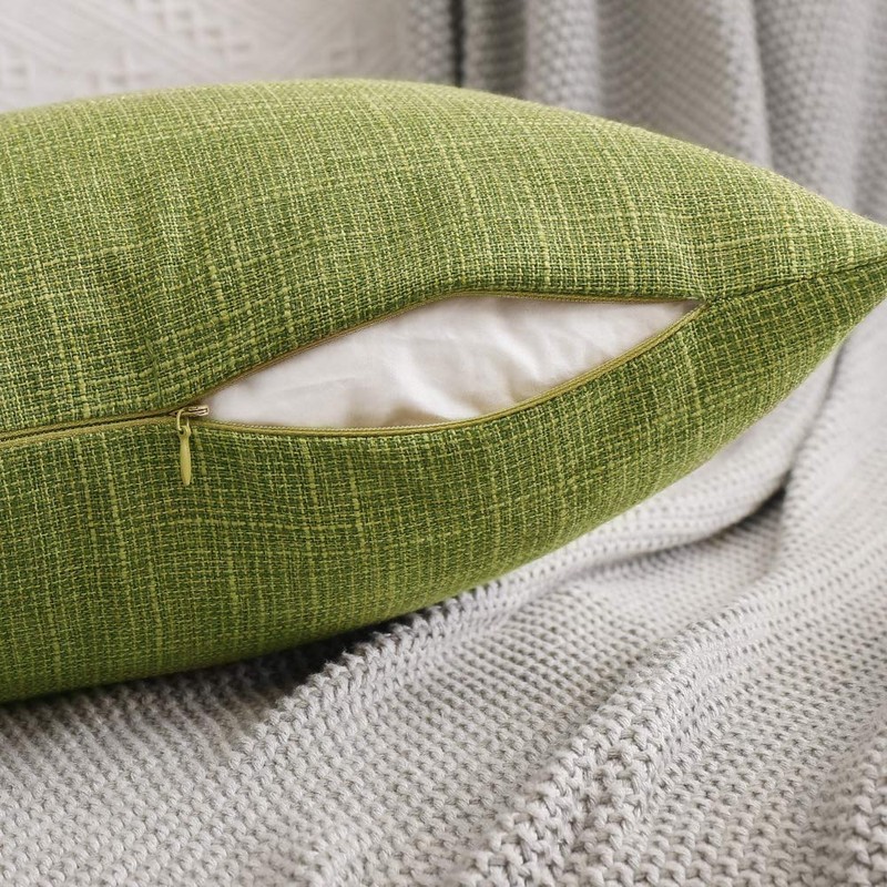 Miulee Pack of 2 Linen-Look Home Decorative Cushion Covers with