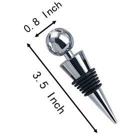 4 Pcs Silver Ball Red Wine Stopper, Keeping Your Wine Fresh, Widely Used for Party Wine Stopper and Decoration, also Good Gifts for Party Favors (4)