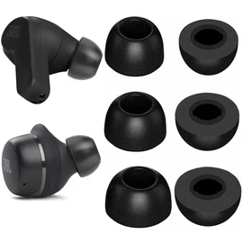 A-Pcas Memory Foam Eartips for JBL In-Ear Earbuds, Fit in the Case, Noise Isolating Fit and Enhancing Feelings, S/M/L, 3 Pairs Set, Black, (214JBLB3)