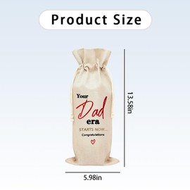 Dad To Be Gifts for New Father Pregnancy Announcement Husband 1st Fathers Day Presents for New Dad First Time Father Day Gifts for Daddy Congratulations Wine Bag for Men Dada To Be Gift Ideas