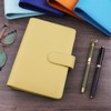 Antner A6 PU Leather Budget Binder Refillable 6 Ring Notebook