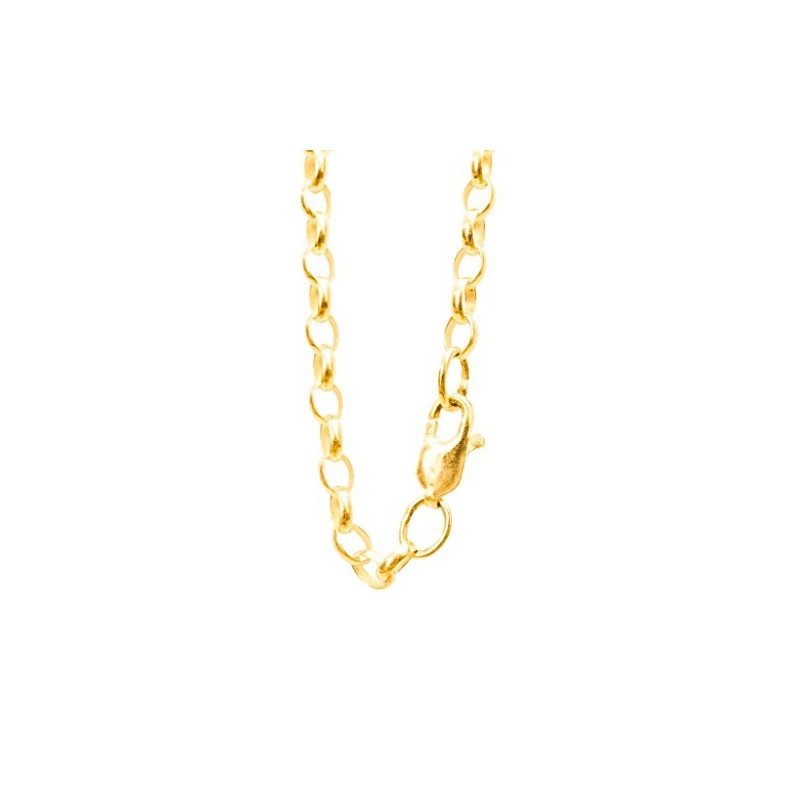 ANTOMUS® 18ct GOLD Plated Solid Sterling Silver Oval Link Belcher