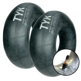 Two 15inch/16inch 11L-15, 11L-16 Farm Tractor Implement Tire Inner Tubes with TR218 Valve Stems for Use with Air or Liquid by TYK Industries