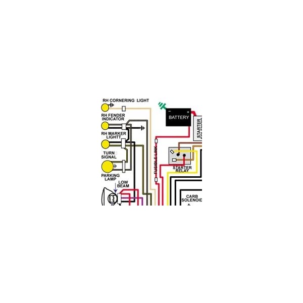 Full Color Laminated Wiring Diagram FITS 1973 Chevy Corvette 11x17 Full Color Laminated Wiring Diagram