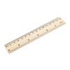 sourcing map Wood Ruler 15cm 6 Inch 2 Scale Office