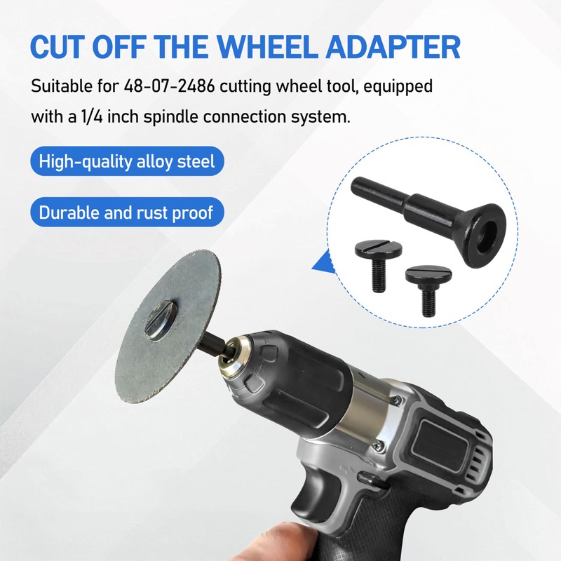 1/4" Cut-Off Wheel Arbor Mounting Mandrel Adapter for Milwau-kee Die