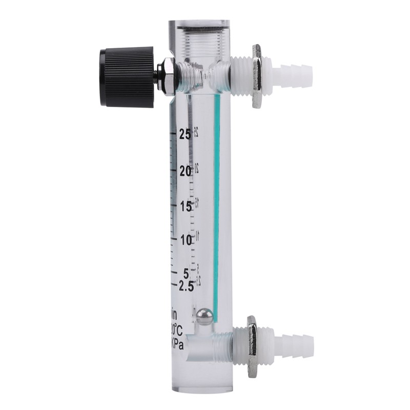 LZQ-5 Flowmeter 2.5-25LPM Flow Meter with Control Valve for Oxygen/Air/Gas