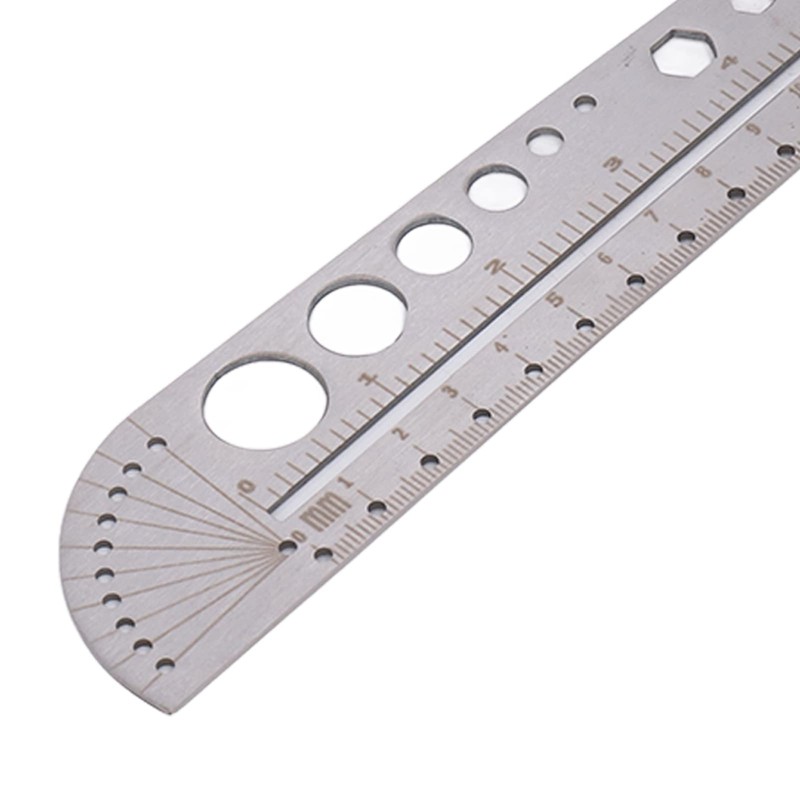 Baxnore Heavy Duty Stainless Steel Ruler, Multifunctional Metal Craft Ruler