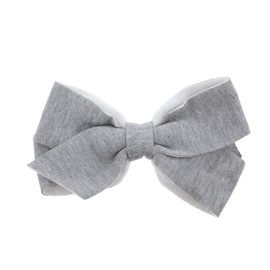 Heather Grey Sweatshirt Fleece Hair Bow Hair Clip Large
