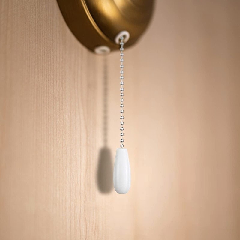 Dotlite Ceiling Fan Pull Chain Extender, 2pcs Wooden Decorative Pendant