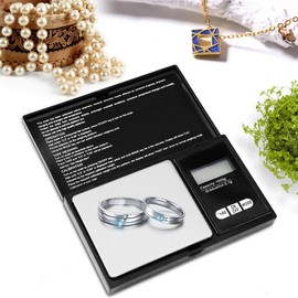 Fafeicy 1000g/0.1g Digital Pocket Scale, Precision Mini LED Display Digital Jewelry Scale for Weighing Gold, Silver, Diamond, Gemstones, Grains (1000g/0.1g)