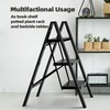 HillhutApex 3 Step Ladder, Lightweight Portable 3 Step Stool with