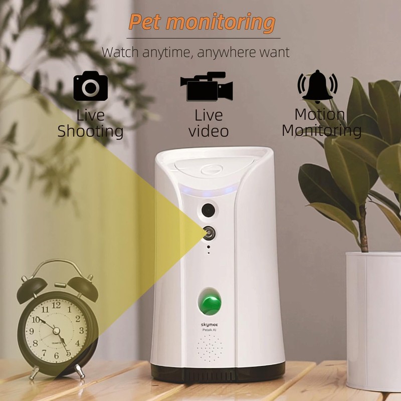 SKYMEE Dog Camera Treat Dispenser,WiFi Full HD Pet Camera with