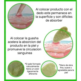 Rodillo De Jade  Guasha Masaje Facial Antiedad Rostro                                                                                                 