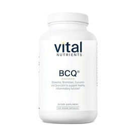 Vital Nutrients BCQ | Vegan Boswellia, Bromelain, Curcumin & Quercetin Supplement | Joint Support Supplement | Supports Sinus & Digestive Health | Glu