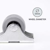 25 mm Rubber Wheels Set, Plastic Swivel Double Castors, Metal