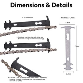 Foyscr Bike Chain Repair Tools Set, Bicycle Chain Break Tool, Master Link Pliers, Bike Chain Wear Checker, Chain Opener Closer Remover Pliers(Black)