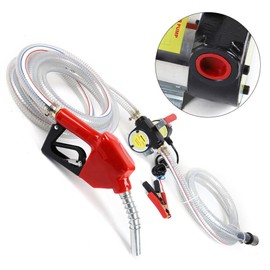 Diesel Transfer Pump 12V, Fuel Transfer Pump Self-Priming Diesel Pump with PVC Inlet/Drain Hose 50L/min175W for Oil Diesel Kerosene 3500 R/M