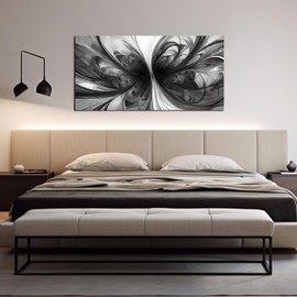 TYTAUPT Abstract Wall Art for Living Room Black and White Pictures Wall Art Bedroom,Home Office Wall Decor 20 x 40 Inch