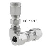 MTQY 3PCS 304 Stainless Steel Compression Fittings 1/4 Inch Straight
