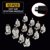 12pcs Heat Gun Nozzles Kit Steel, Various Sizes and Shapes