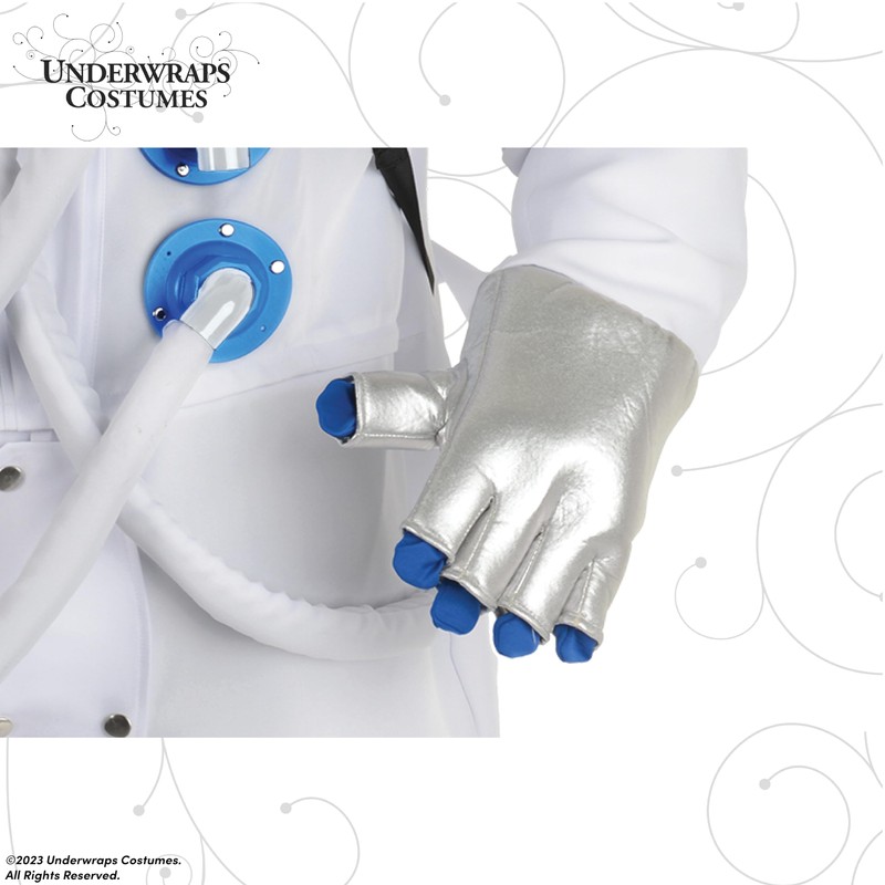 Underwraps Men's Astronaut Costume Deluxe Suit, White, X-X-Large