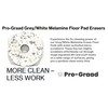 Pro-Graad 13” 330mm Grey/White Melamine Eraser Floor Pad, 68482, 5