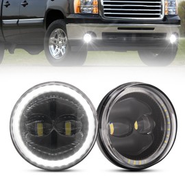 BUNKER INDUST LED Fog Light with Daytime Running Lights for 2007-2013 GMC Sierra 1500/2007-2014 Sierra 2500HD 3500HD, OEM Bumper Driving DRL Fog Lamp Assembly Kit