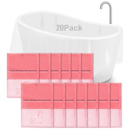 OBYFGILY 20 Pack Disposable Bathtub Cover Liner Ultra Large Portable Hotel Bathtub Liners with Individual Pack, 102" × 47" Bathtub Liner Plastic Bag for Salon Hotel Home Wood Barrel Spa Bathtub