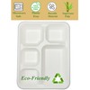 Be4Ever Sugarcane Bagasse 5 Compartment Plates Rigid & Durable Divided
