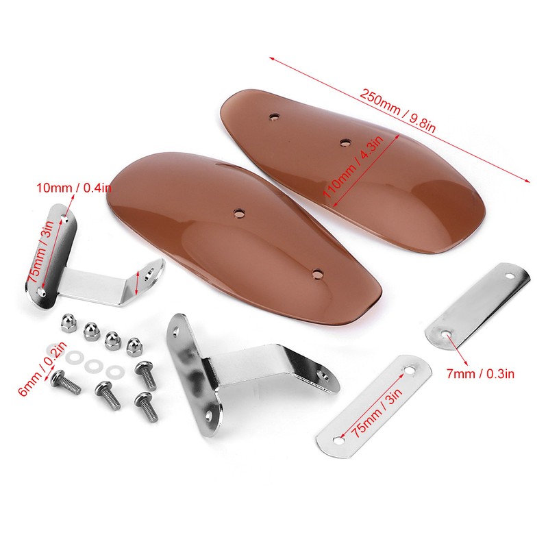 10mm/0.4in Universal Motorcycle Hand Guard Wind Deflector Protector Fit for