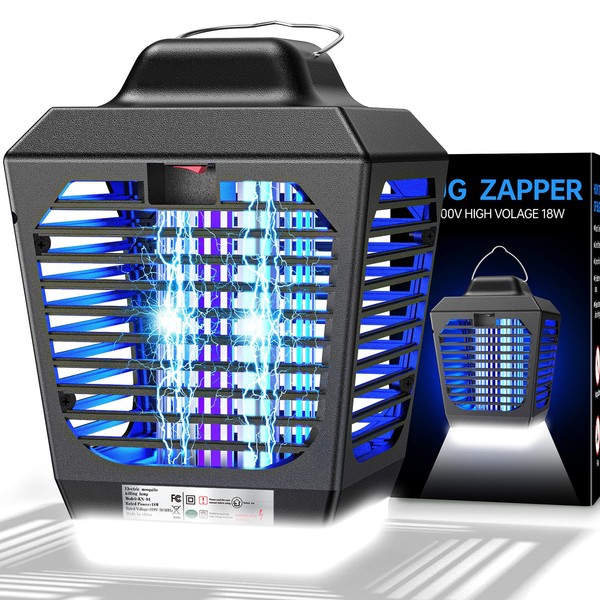 Bug Zapper,Two-Color Waterproof Mosquito Zapper with LED Light,Fly Trap,Insect Zapper,Mosquito