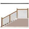 Senmit 5 Feet x 5/8-inch Round Horizontal Bar Baluster for