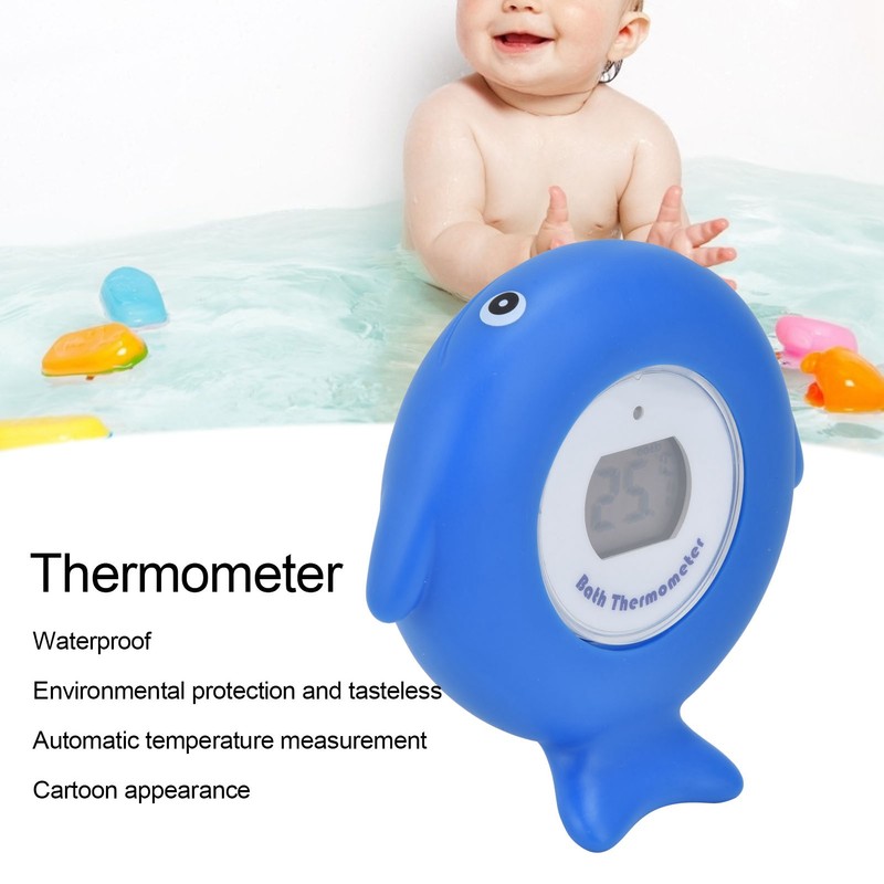 Baby Bath Electronic Thermometer Cute Fish Shaped LCD Shower Temperature